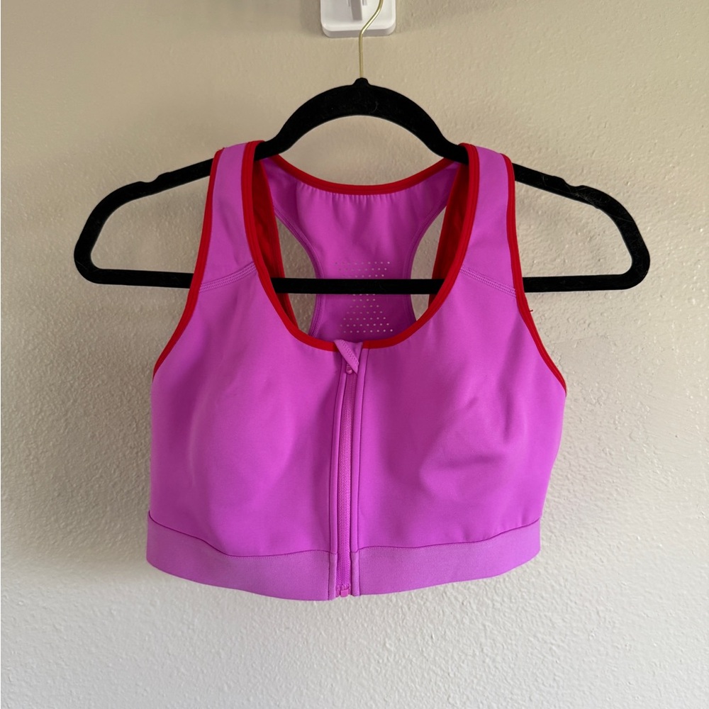 Fabletics Pink and Red Sports Bra